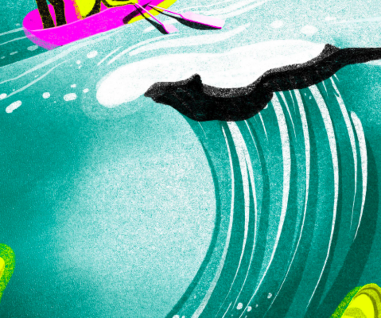 Illustration d'une vague